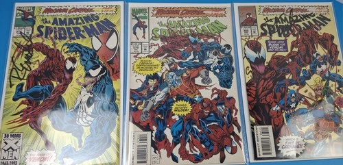 Amazing Spider-man #378 379 380 Maximum Carnage Lot 2 Signed Emberlin NM 🔥  👀