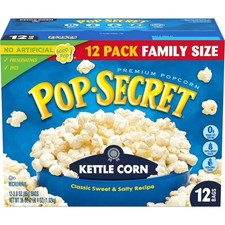 Pop Secret Popcorn, Kettle Corn Microwave Popcorn, 3 oz Sharing Bags, 12 Ct..