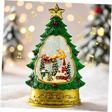 Musical Christmas Snow Globe Lantern - Glittering Christmas Tree - Santa  Elk