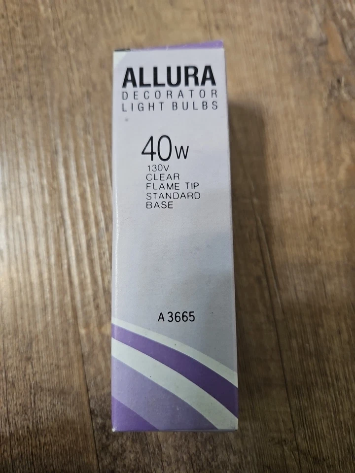 LOT OF 5 - SATCO ALLURA A3665 Decorative Flame Tip Clear Chandelier Bulb NEW - Image 2 of 4