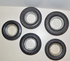 Vintage TIRE ASHTRAY Lot Advertising Automobilia Kelly Goodyear Seiberling