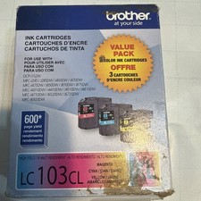 Brother LC103CL XL 3-Pack Ink Cartridges Magenta Cyan Yellow -New w/ Box 04/2026