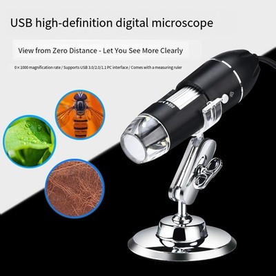 Handheld Digital Microscope 1600X Magnification with Stand for PCB Skin Inspecti