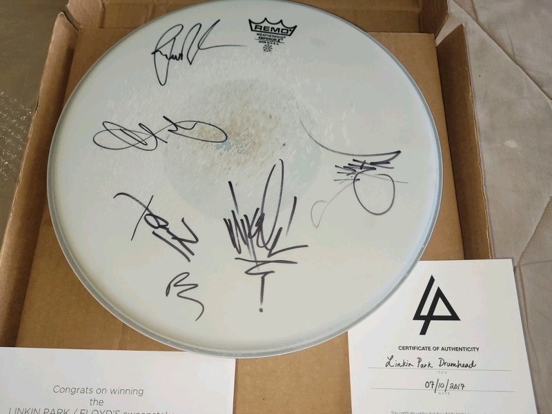 🔥Linkin Park🔥 Autographed🔥 Drum Head. Project Revolution Tour All 6 Members🔥