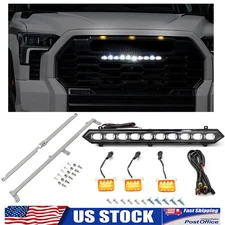 DRL LED Grille Light Bar & Bracket Kit Assembly For Toyota Tundra Pro 2022 2023