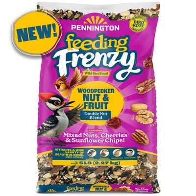 Pennington Feeding Frenzy Woodpecker Nut & Fruit Double Nut Blend Wild Bird Food