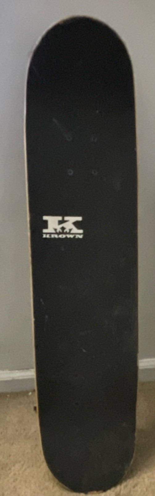 Krown Complete Skateboard Black Purple Flame Graphic Wood De