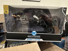 McFarlane Dark Knight Trilogy Rises Batman Batpod MINT DC Multiverse Gold Label