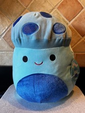 Squishmallows Original 14” Ankur The Teal Mushroom with Blue Fuzzy Spots