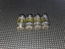 Matched Quad  Baldwin 12AX7 Black Plate Triode Preamp Tubes Tested