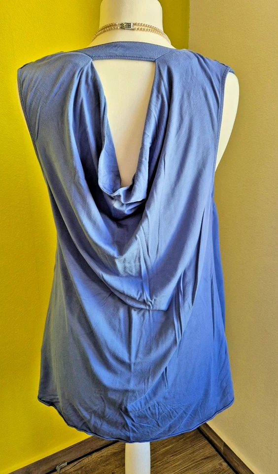 B.C. Best Connection T-Shirt Blusenshirt Gr 42 Fb. blau ohne Arm Top Neuwertig - Bild 2 von 2