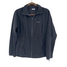Columbia Womens Size Medium Dark Gray Fleece Full Zip Jacket M