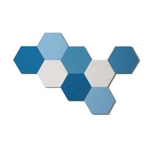 8 Pcs Self Adhesive Felt Bulletin Board Tiles Large , Hexagon Color Felt Pin...