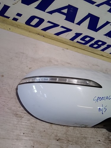 2010-2015 KIA SPORTAGE MK3 OS DRIVERSIDE WHITE ELECTRIC FOLDING WING MIRROR WD - Picture 3 of 6