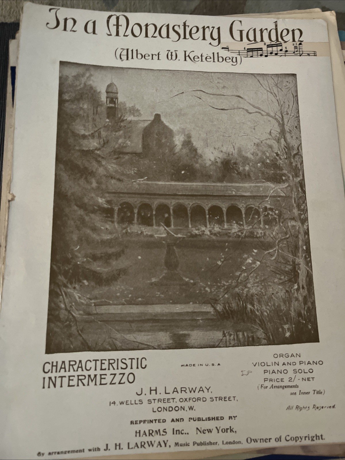 Partituras In a Monastery Garden de Albert W. Ketelberg