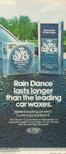 Vintage Print Ad 1979 Du Pont Rain Dance Paste Car Wax Shine Longer Watertight