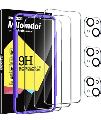 Apple Iphone 14 Pro Max, Milomdoi 3 Pack Screen Protector NEW Case Tempered Glas