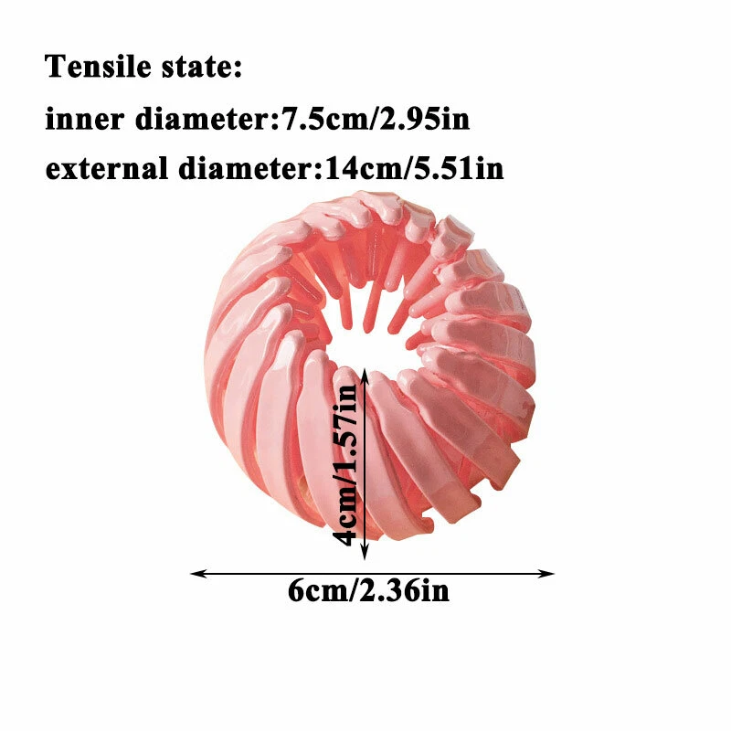 Horquilla expandible para mujer nido de pájaro cola de caballo soporte para moño clip agarre con garra Foto 2 de 4