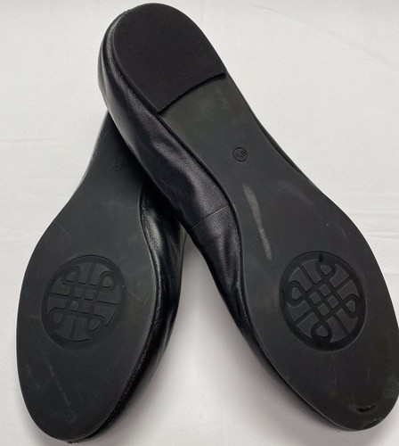 Audrey Brooke Kristin Ballet Flats Black Leather Round Toe NWOB Sz 6.5m - Picture 4 of 8
