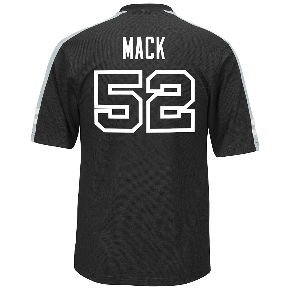Mens oakland raiders khalil mack nike black game jersey sale