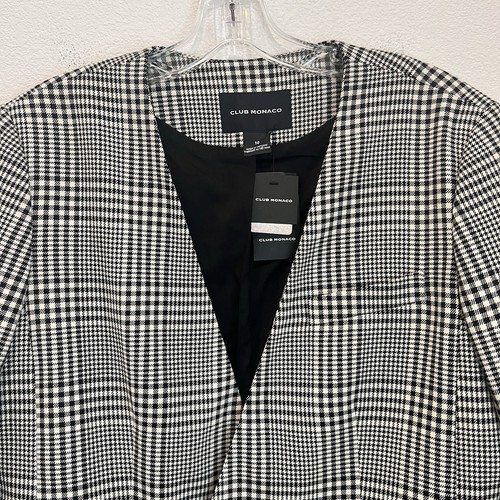 NWT Club Monaco Double Breasted Plaid Blazer Womens Size 10 MSRP $298 - Picture 7 of 16