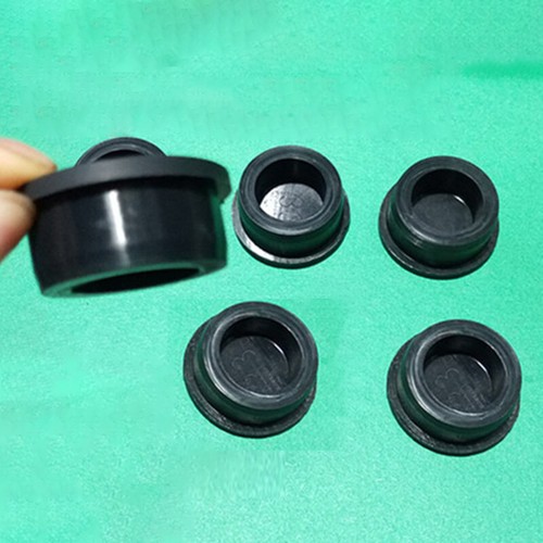 Tapones redondos de goma de silicona para sellar tapones de extremo de tapón de sello 3 mm-14 mm negro - Imagen 5 de 8