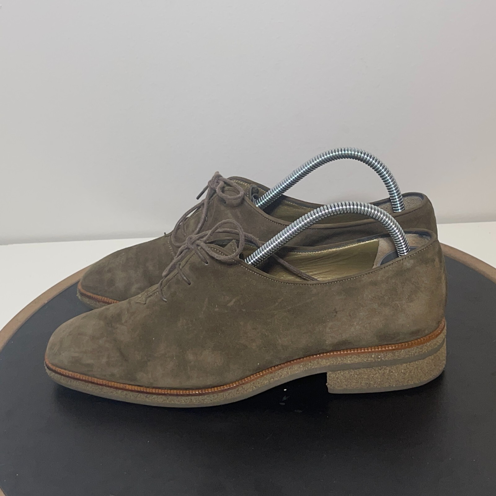 Mocassini Oxford Yves Saint Laurent marroni scamosciati punta quadrata s by z 8 5 M pizzo