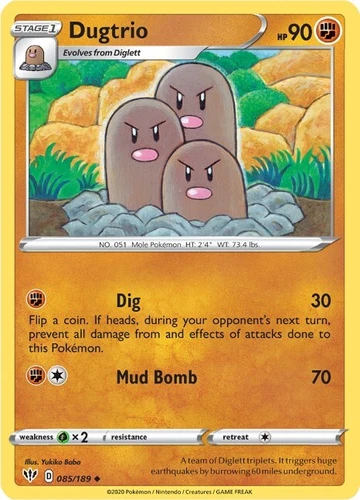Dugtrio 085/189 Swsh03: Darkness Ablaze