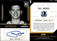 2013-14 Pinnacle Autographs #186 Gal Mekel Auto - NM-MT