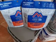 2 Pouches, Mountain House Beef Stroganoff With Noodles 4 Servings Survival Food
