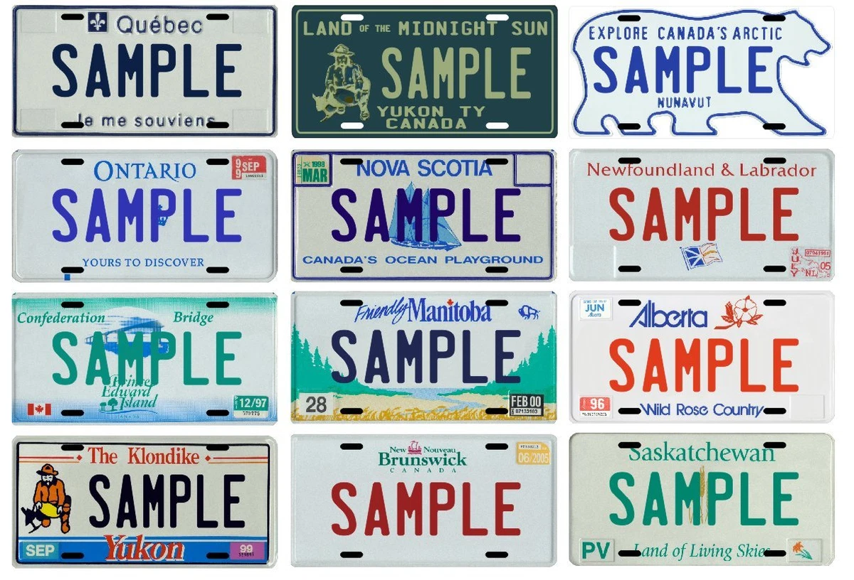 Your Name Your Province Custom Canada License Plate - All Canadian Prov. &  Terr.