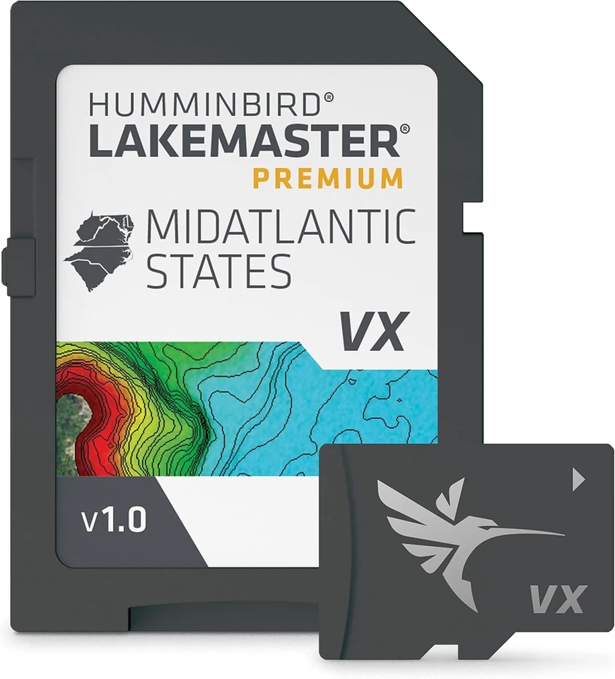 Humminbird LakeMaster VX Premium [Midatlantic US V1] APEX/SOLIX/HELIX #602004-1 - Image 2 of 4