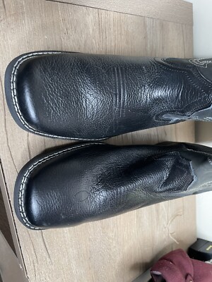 Herman Survivors Black Leather Square Toe Houston Western Cowboy Boots Mens 13 Herman Survivors Black Leather Square Toe Houston Western  main image 4
