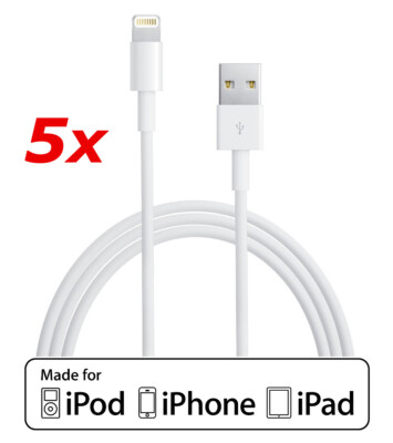 5 Pack 6ft MFi-Certified USB Charger Cable for Apple iPhone 14 13 12 11 Plus XR