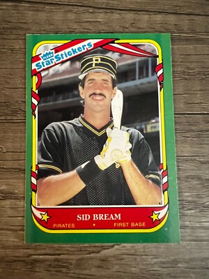 1987 Fleer Star Stickers Baseball Card #14 Sid Bream (F1)