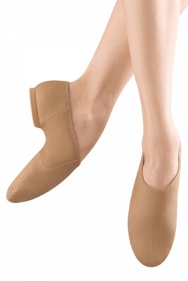 Bloch Neo-Flex Leder geteilte Sohle Slipper Jazzschuhe Neopren Arch S0495 hellbraun