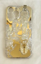 Mickey's Minnie Mouse iPhone 13 Cell Phone Pro Max Gold Transparent Cover Case