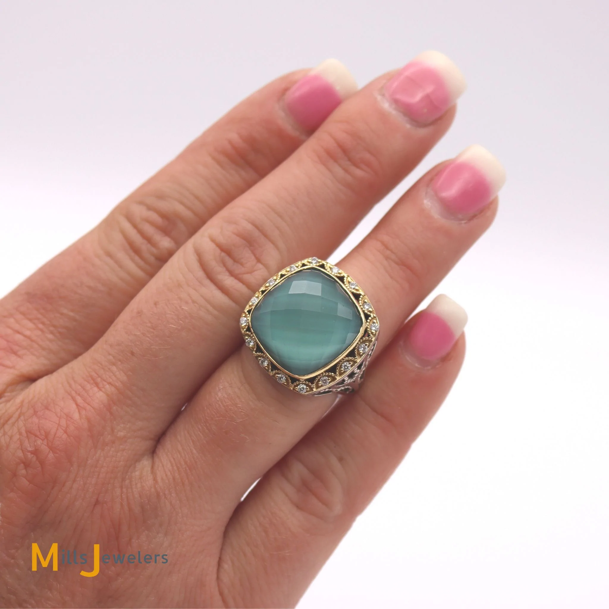 Clear Quartz Neolite Turquoise 18k925 Tacori Turquoise Ring Tacori