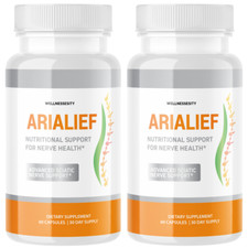 AriaLief Brain Pills - Nerve Health  Cognitive Support Supplement- 2 Bottles