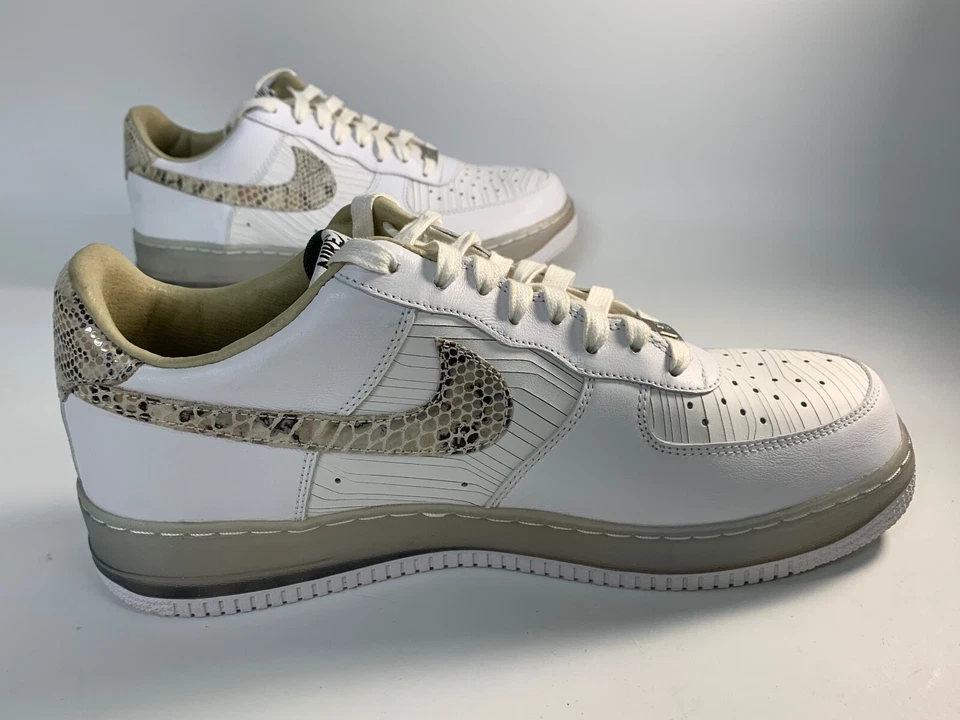 Nike Air Force 1 低帮高级 CMFT QS 白色巴西 2013 蛇皮 ~ 尺寸 US 12 — 第 3/4 张图片