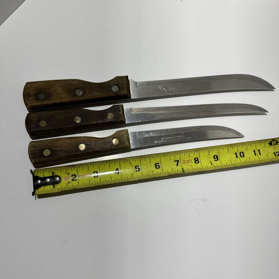 Cuchillos utilitarios y rebanadores de filete 3 de colección Washington Forge Yorktowne madera inoxidable H Foto 3 de 4