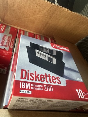 IMATION FLOPPY DISK 2HD 1,44 MB CONFEZIONE DA 10 FORMATTATI IBM 3,5'' POLLICI