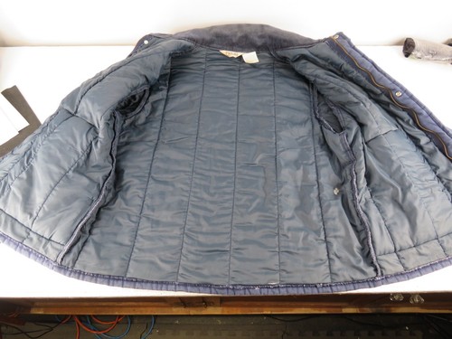 Cappotto invernale vintage Walls blu denim usato 24" circonferenza petto 25" maniche - Foto 5 di 7