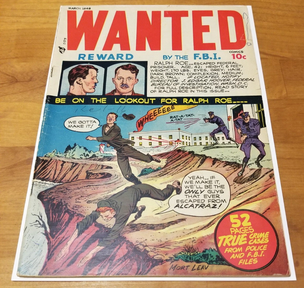 Wanted Comics, #12, órbita, 1948, en muy buen estado, 4,0, "usado en Soti", "Bum Knee"
