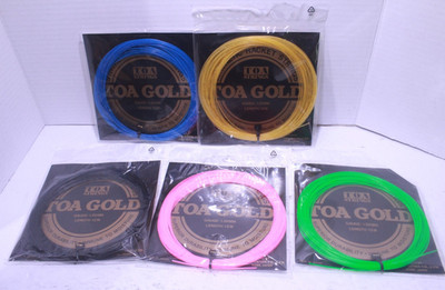 Lot Of 5 Toa Strings Toa Gold Gauge 1.30mm Length 12m Tennis Racket Vintage