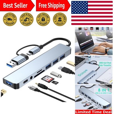 8-in-1 USB C and USB Hub - Plug & Play with High-Speed Data Transfer Capability
