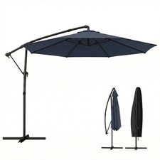 10 ft Offset Patio Umbrella with Cover, Cantilever Umbrella