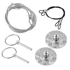 Universal Billet Aluminum Racing Hood Pin Lock Appearance Trim Set Car Auto