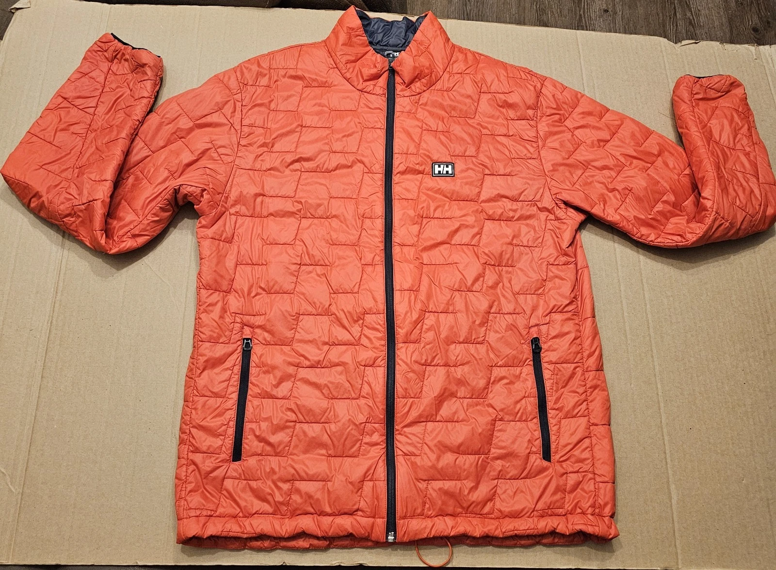 Helly Hansen Mens Lifaloft Jacket Size Large Nano Puffer Large Orange/Red