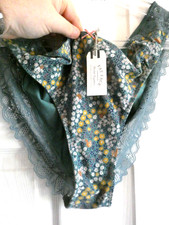 brand new ladies underwear size 24 fat face green lace,